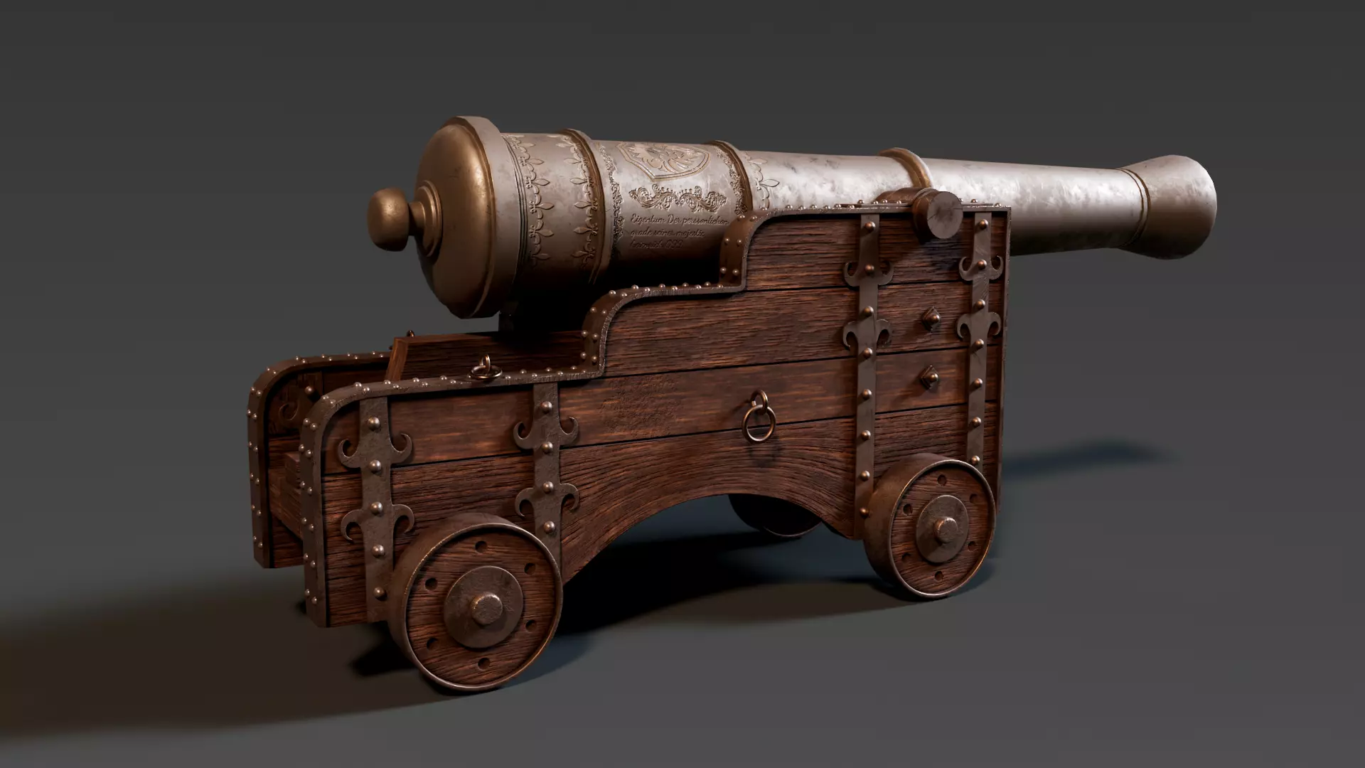 Old Cannon 3D Model 3D model_0