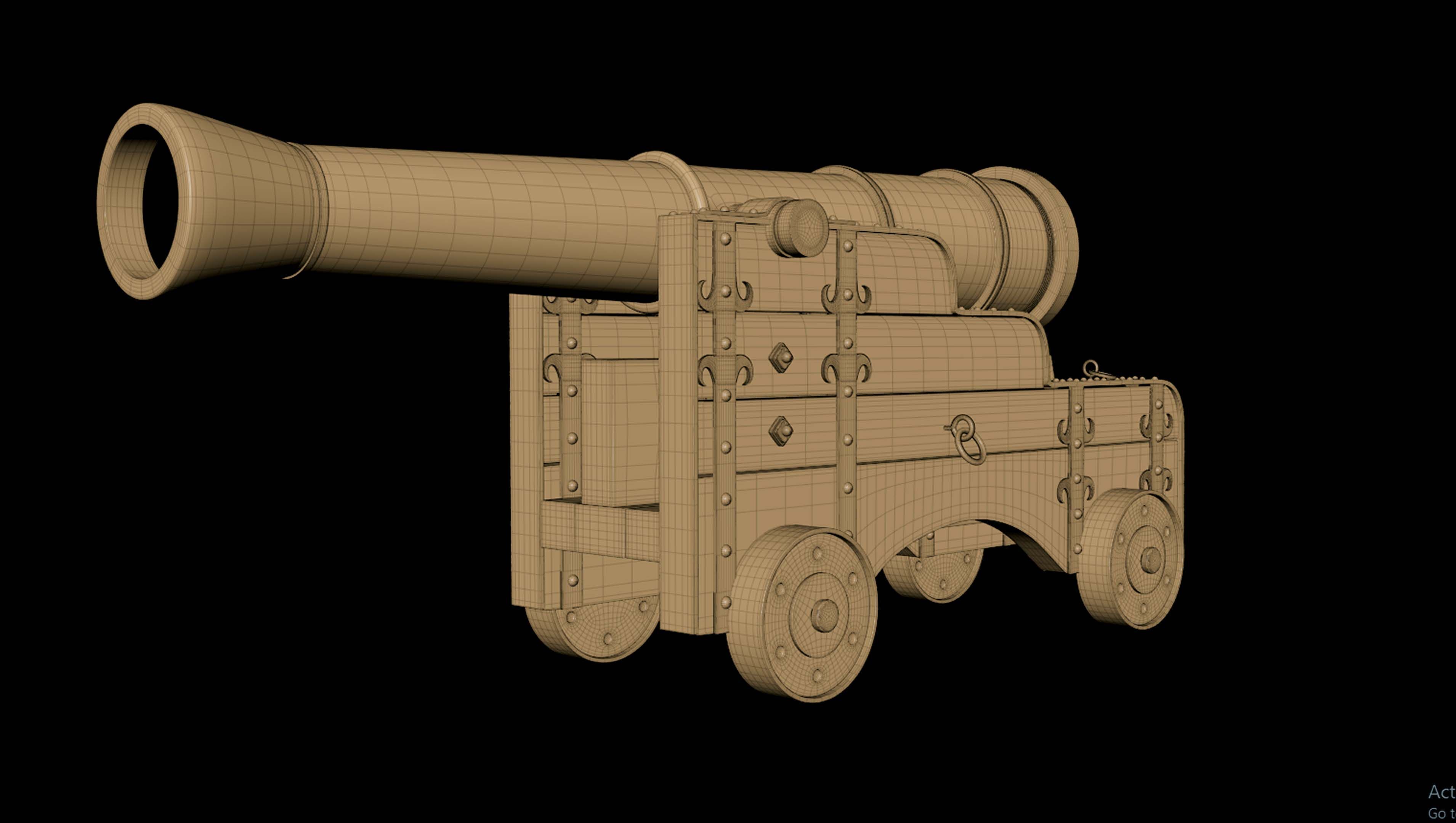 Old Cannon 3D Model 3D model_3