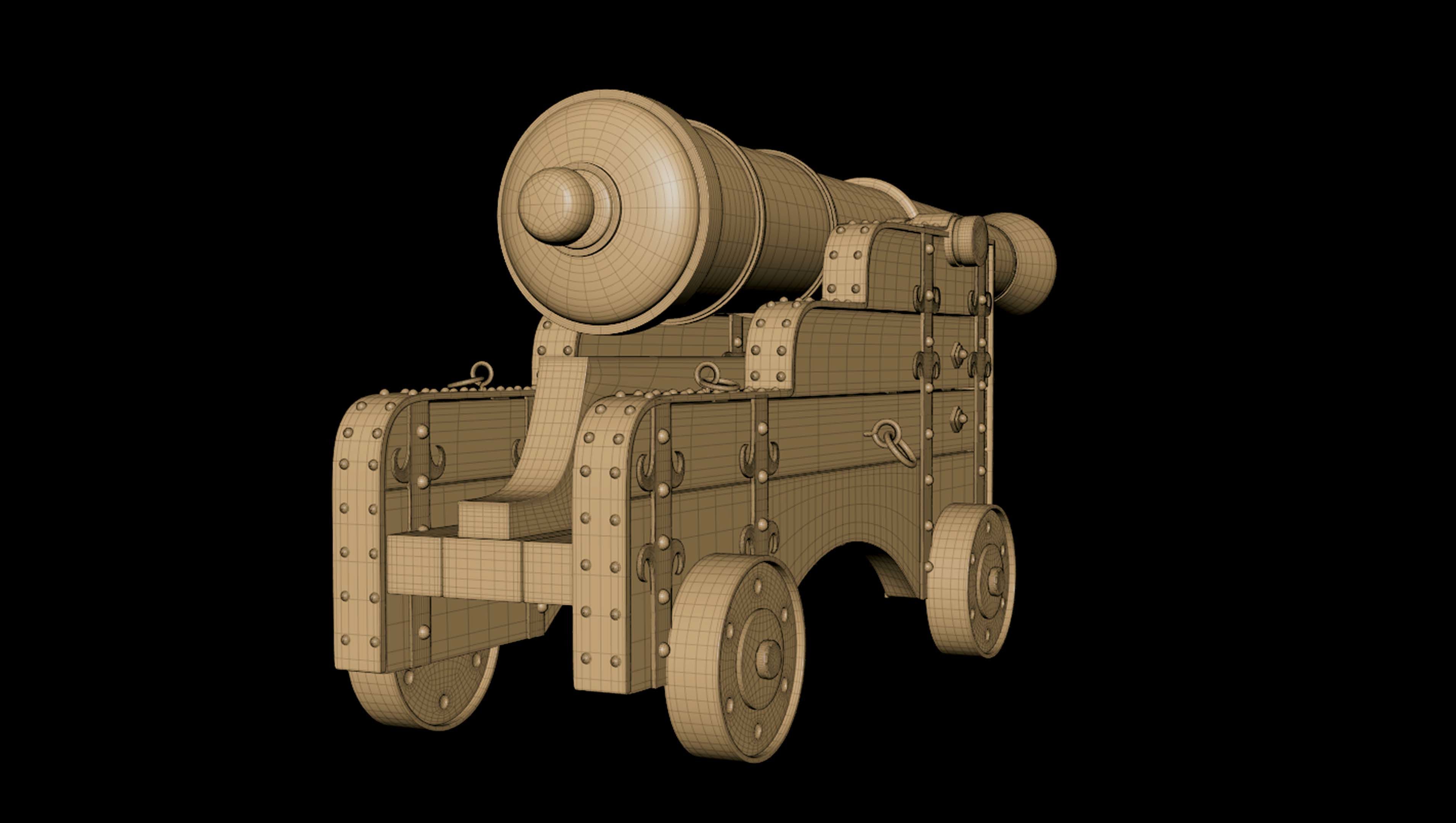 Old Cannon 3D Model 3D model_2