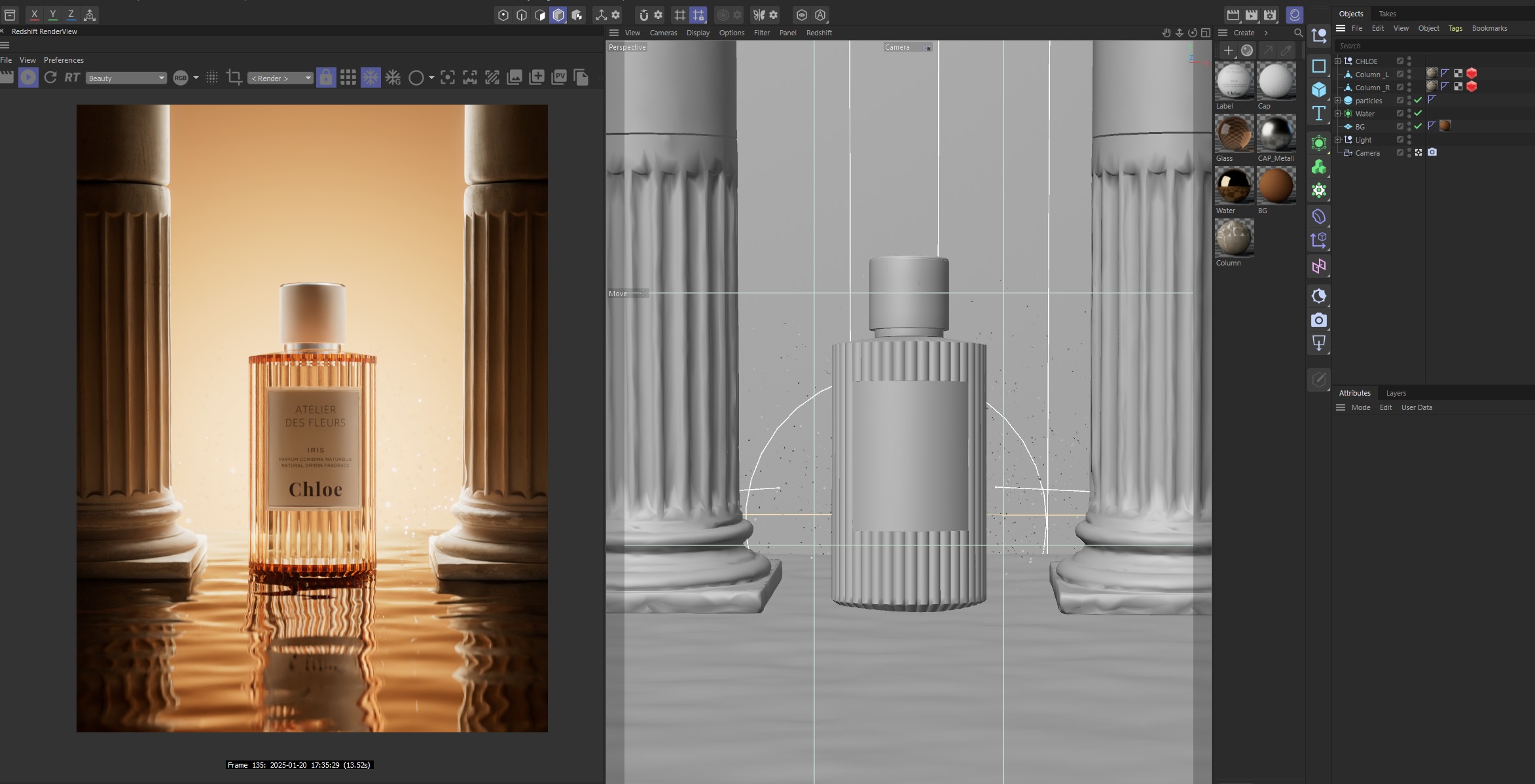 Chloe Perfume Cinema 4D Redshift Render 3D model_1