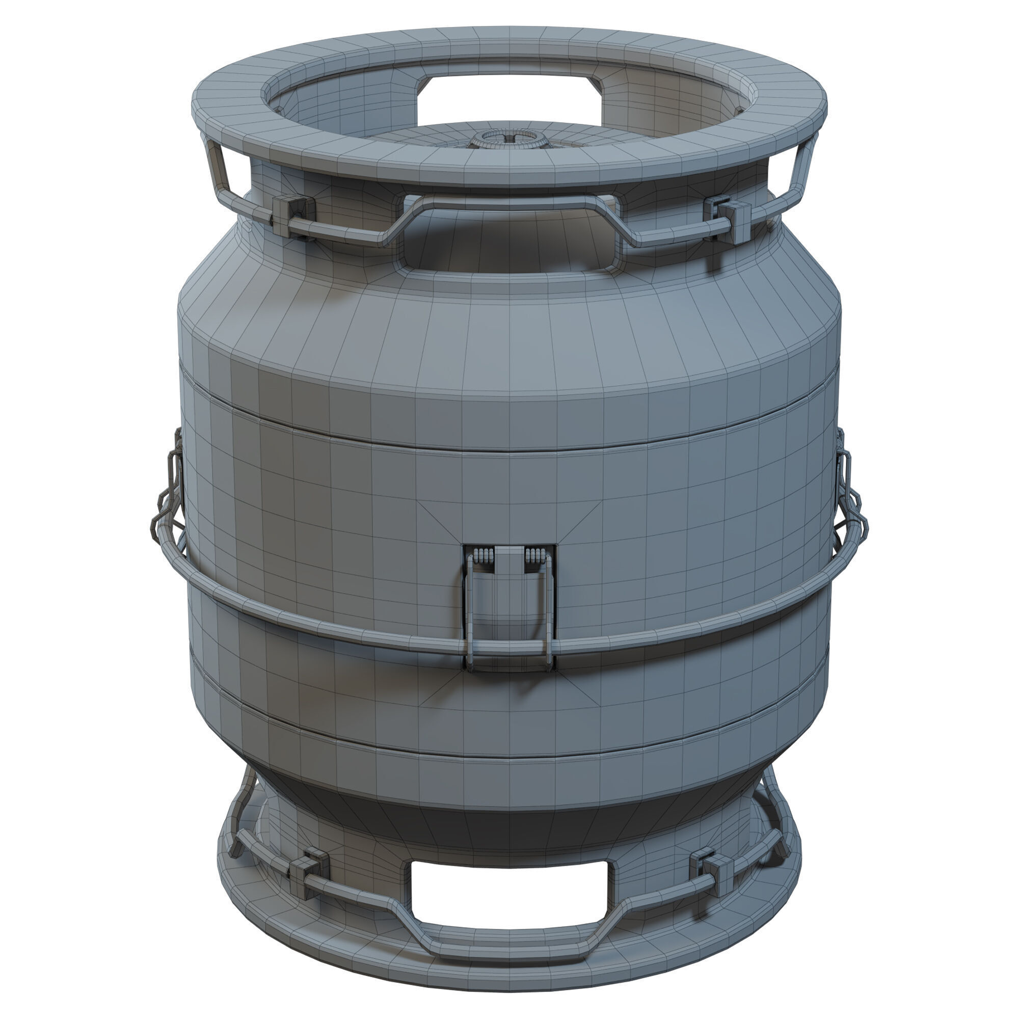Sci-Fi Cargo Barrel Low-poly 3D model_5