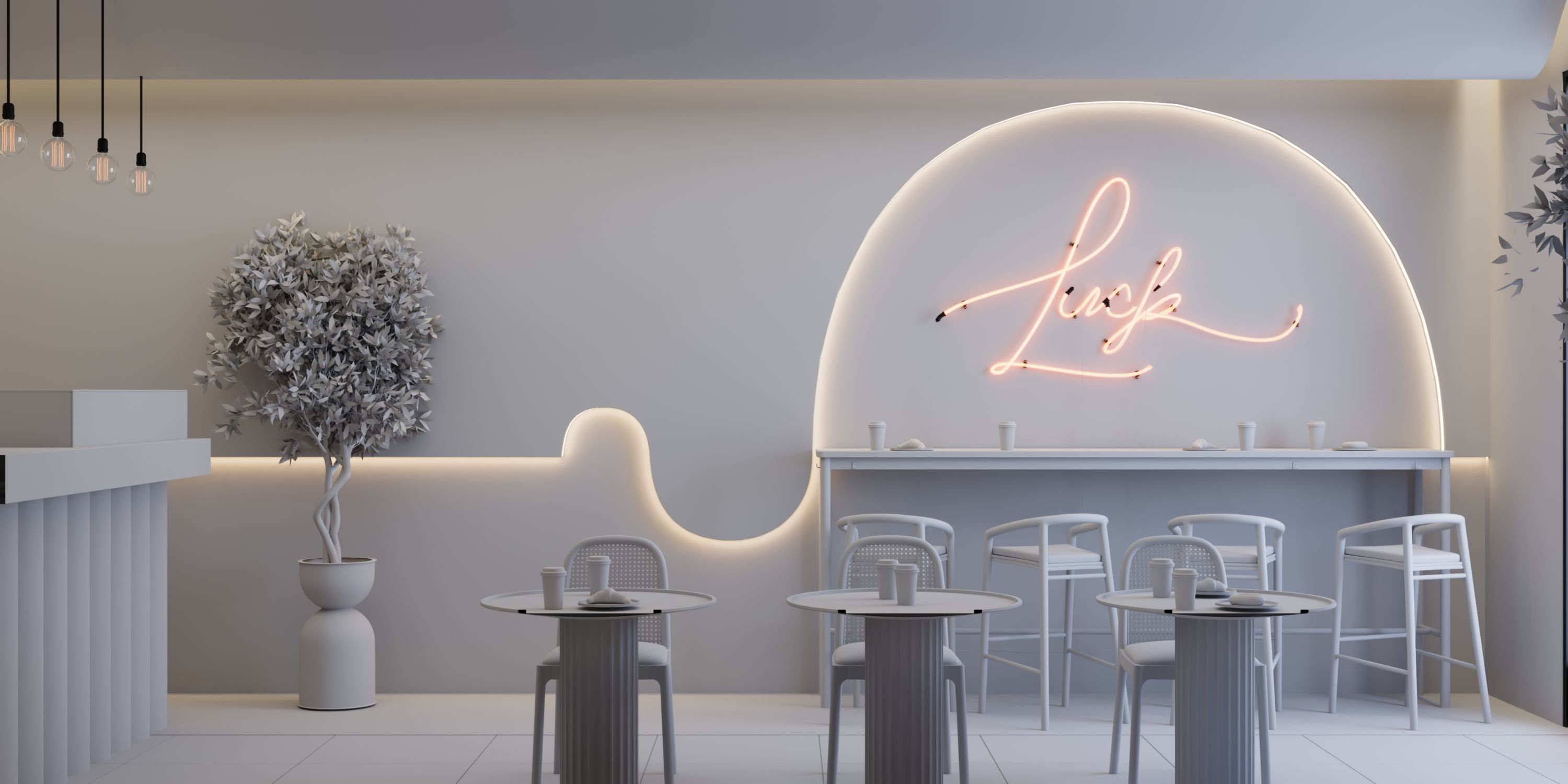 Small cafe 3D model_3