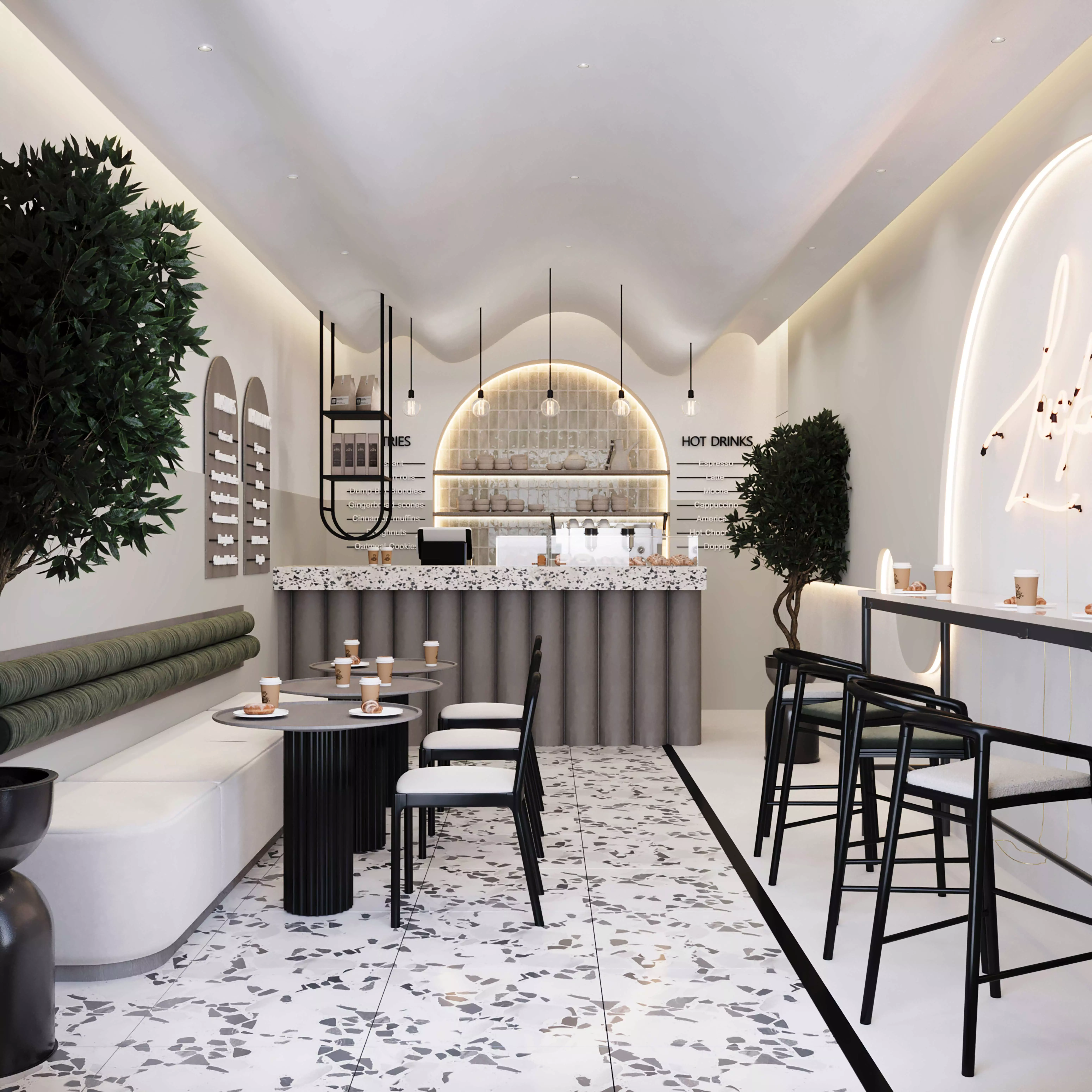 Small cafe 3D model_0