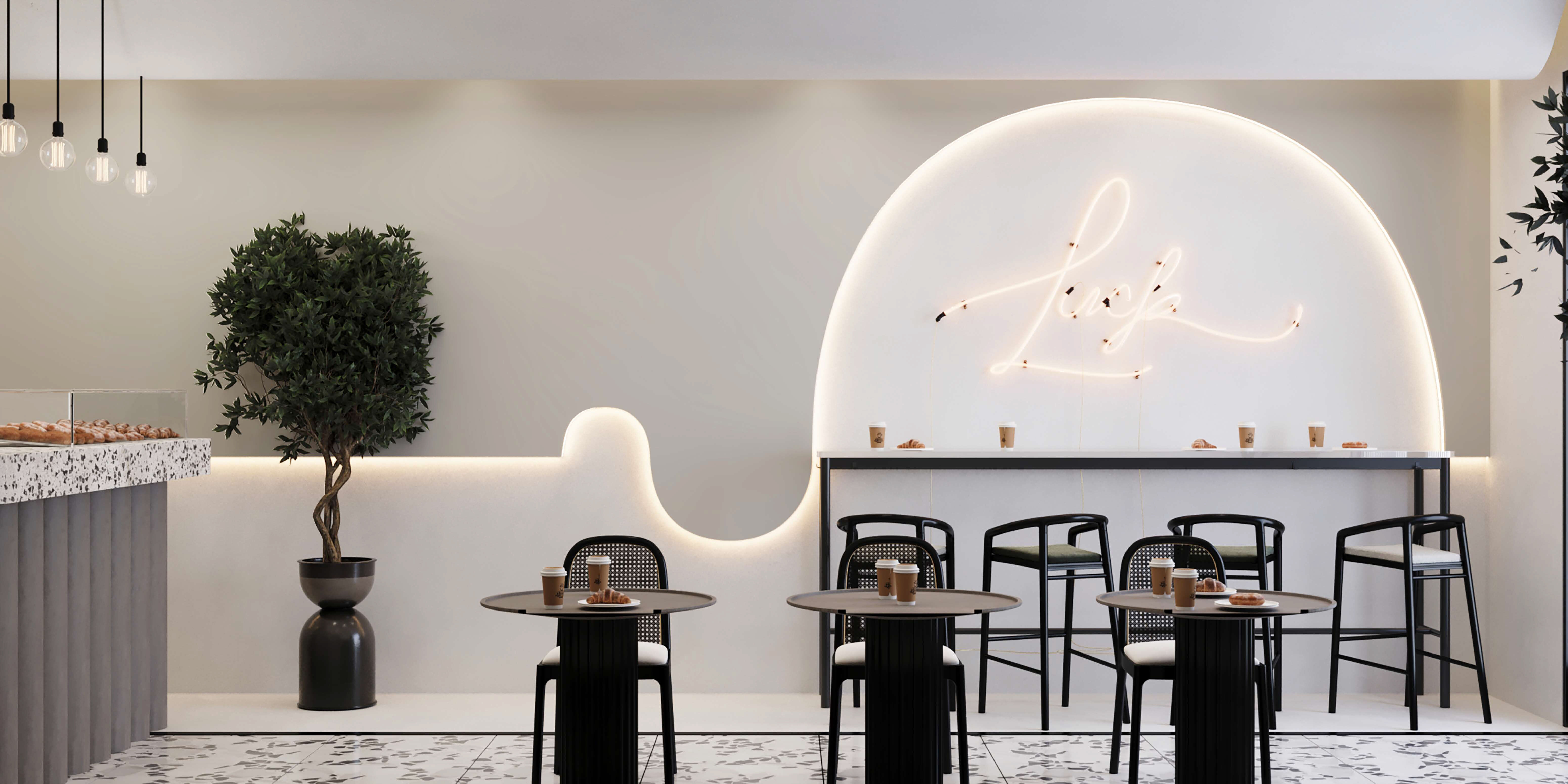 Small cafe 3D model_1