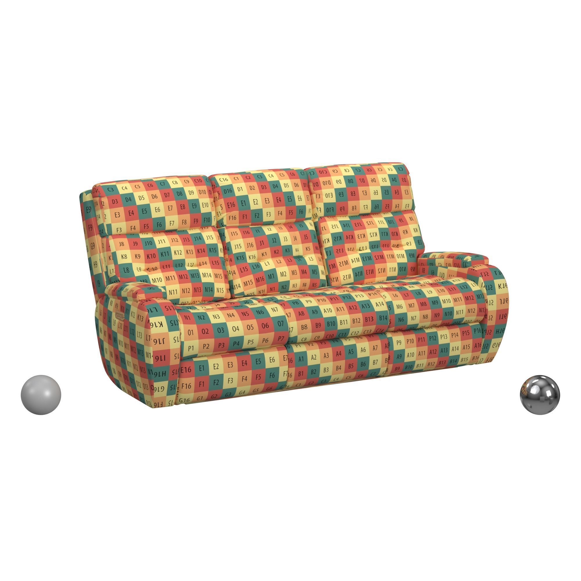 Strait Power Reclining Sofa with Power Headrests 3D model_4