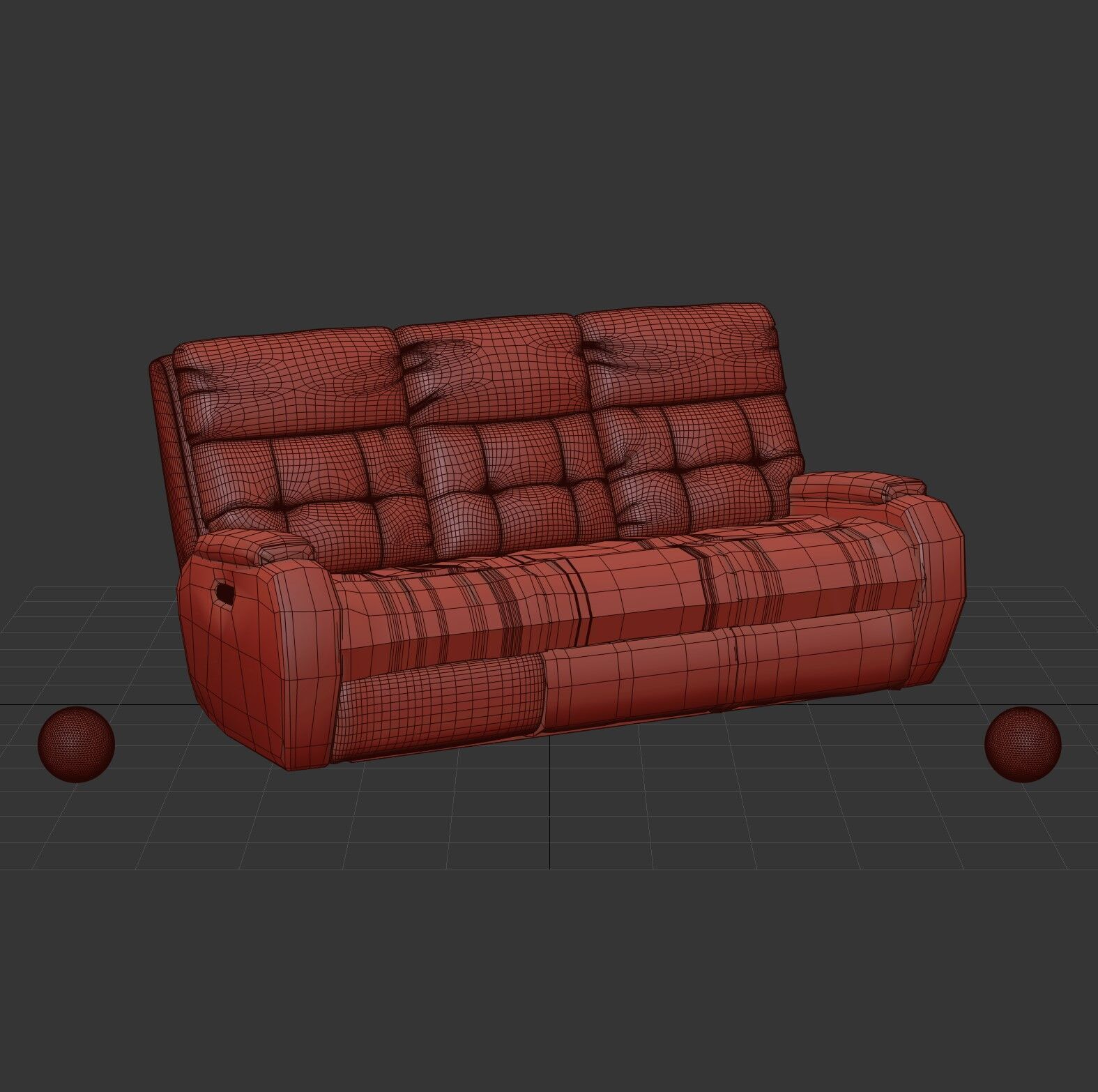 Strait Power Reclining Sofa with Power Headrests 3D model_6