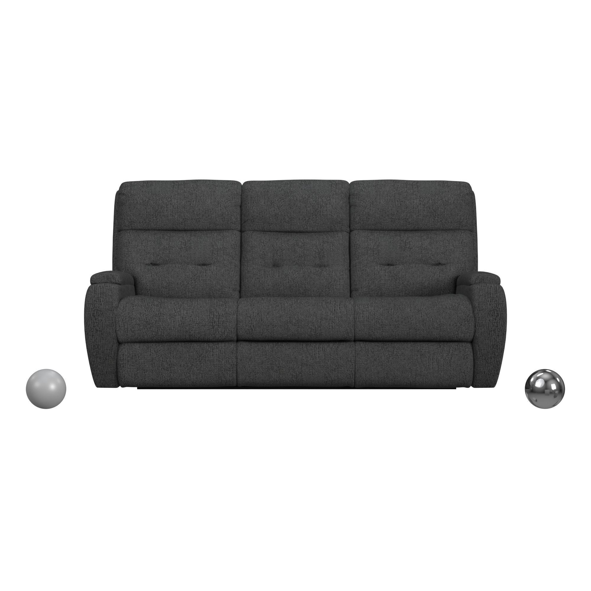 Strait Power Reclining Sofa with Power Headrests 3D model_1
