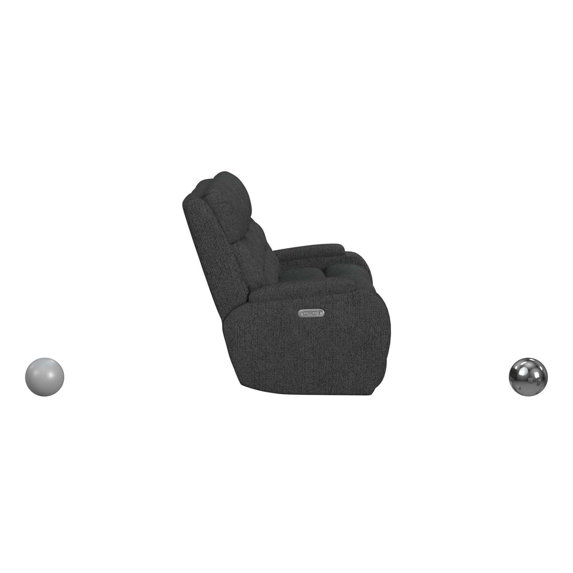 Strait Power Reclining Sofa with Power Headrests 3D model_2