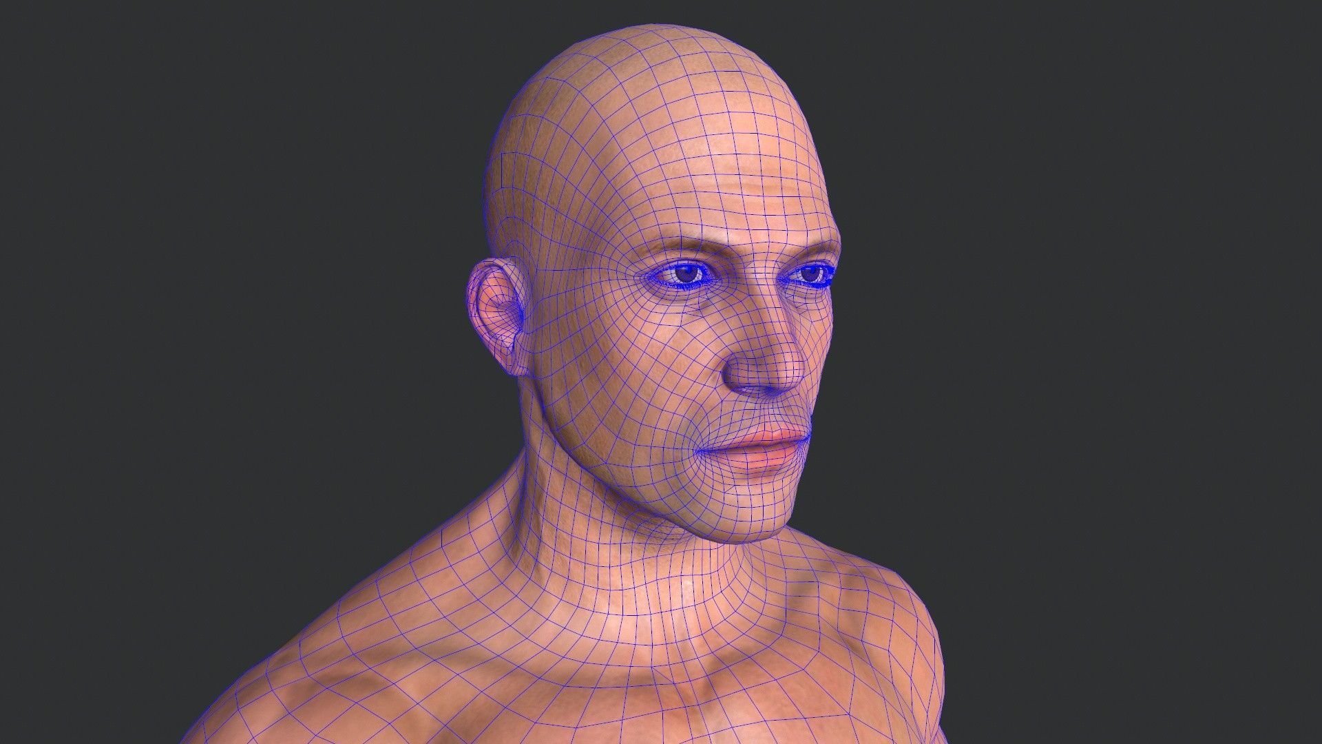 Man Body Low-poly 3D model_14