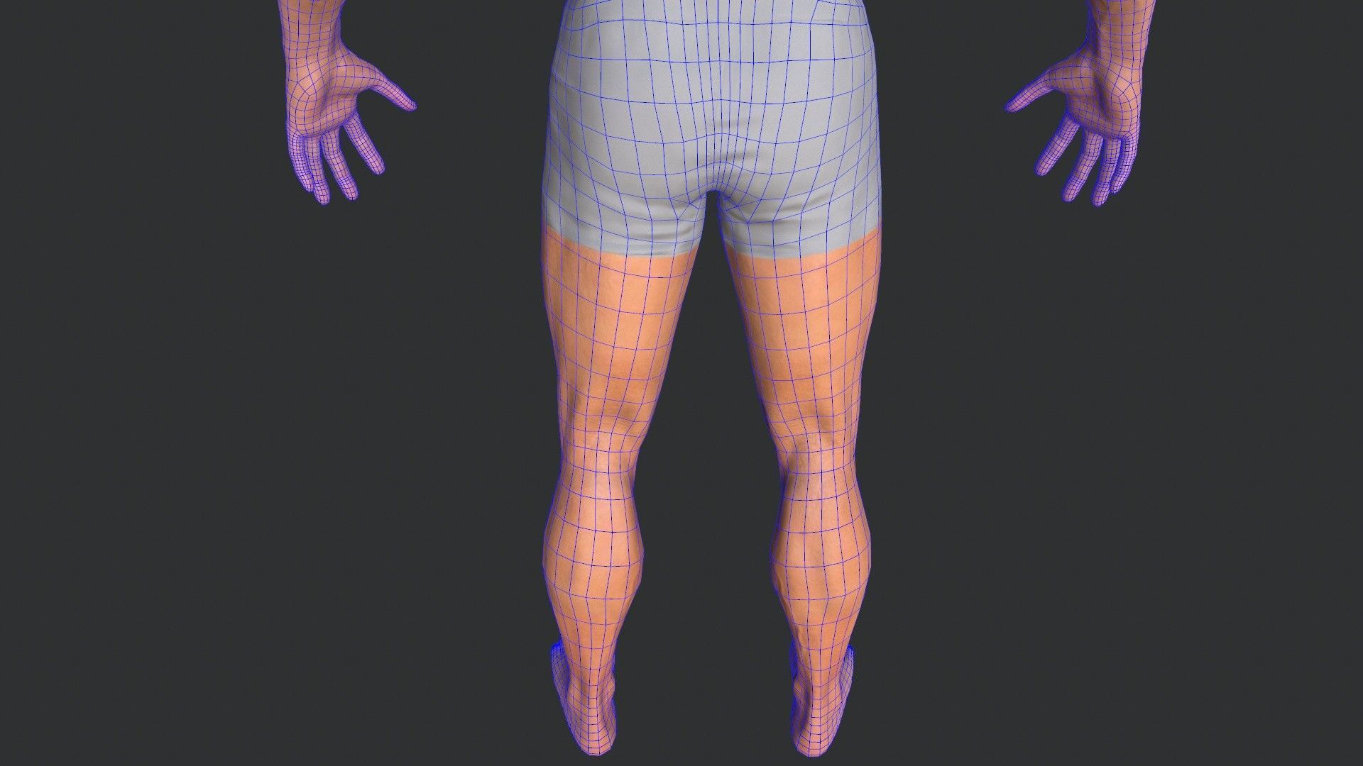Man Body Low-poly 3D model_21