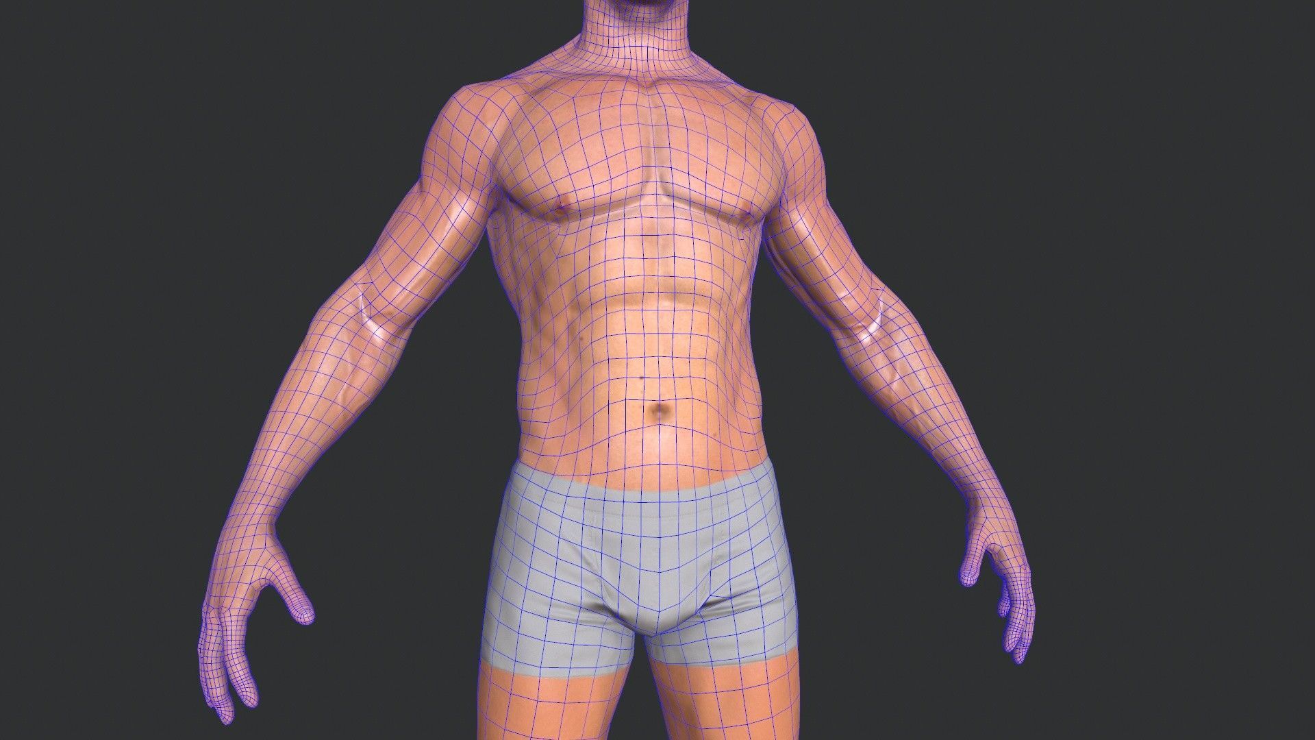 Man Body Low-poly 3D model_15
