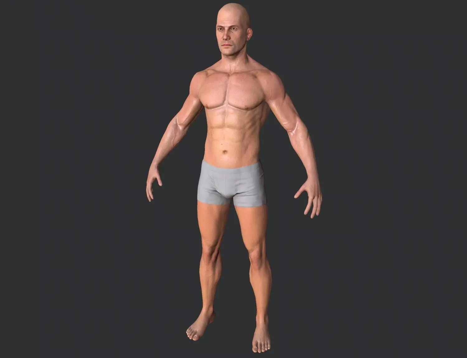 Man Body Low-poly 3D model_0