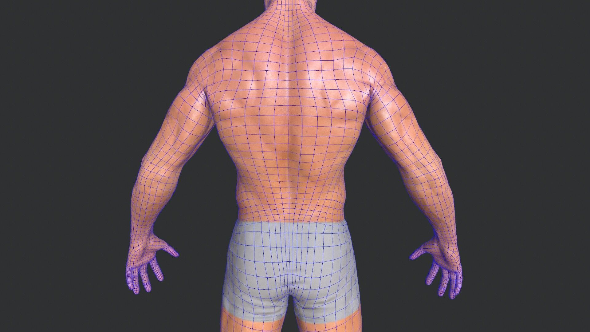 Man Body Low-poly 3D model_20