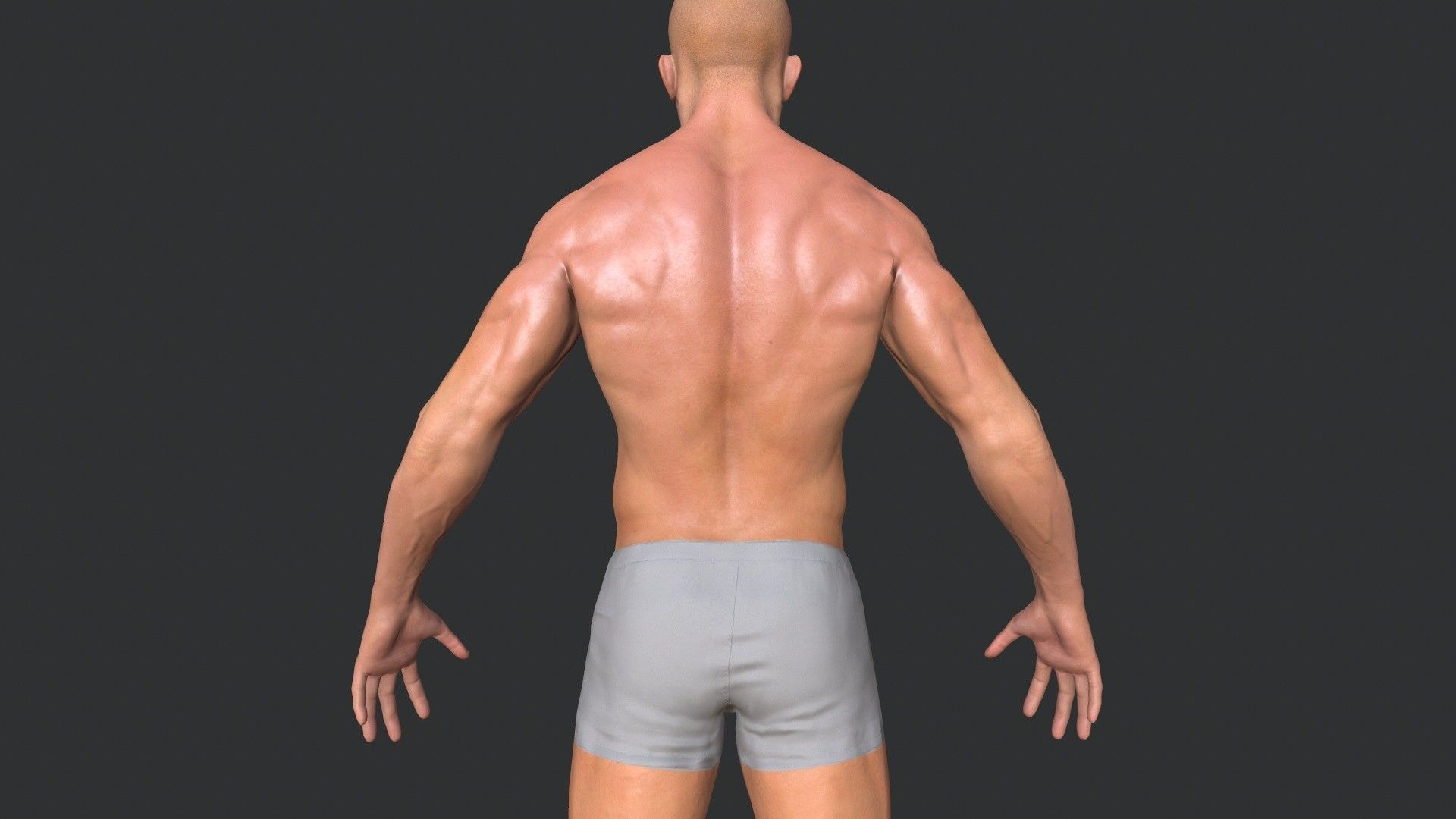 Man Body Low-poly 3D model_7