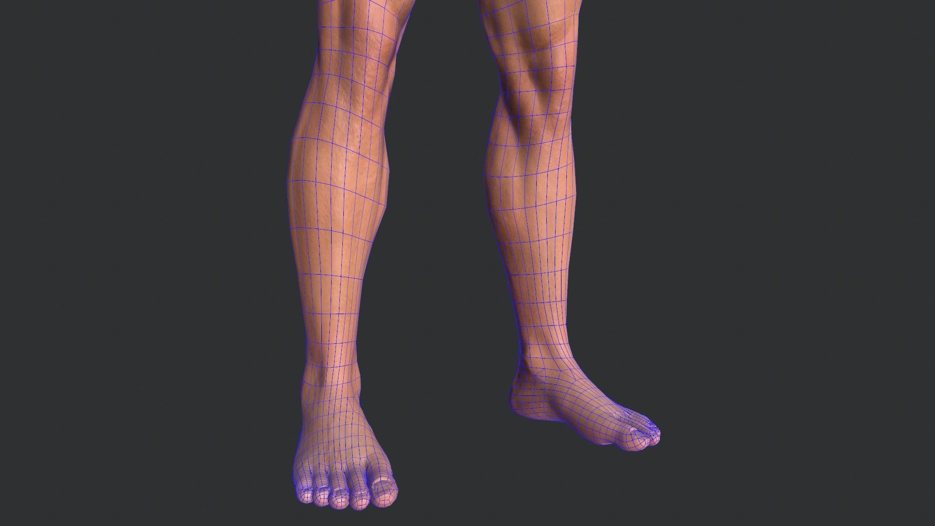 Man Body Low-poly 3D model_17