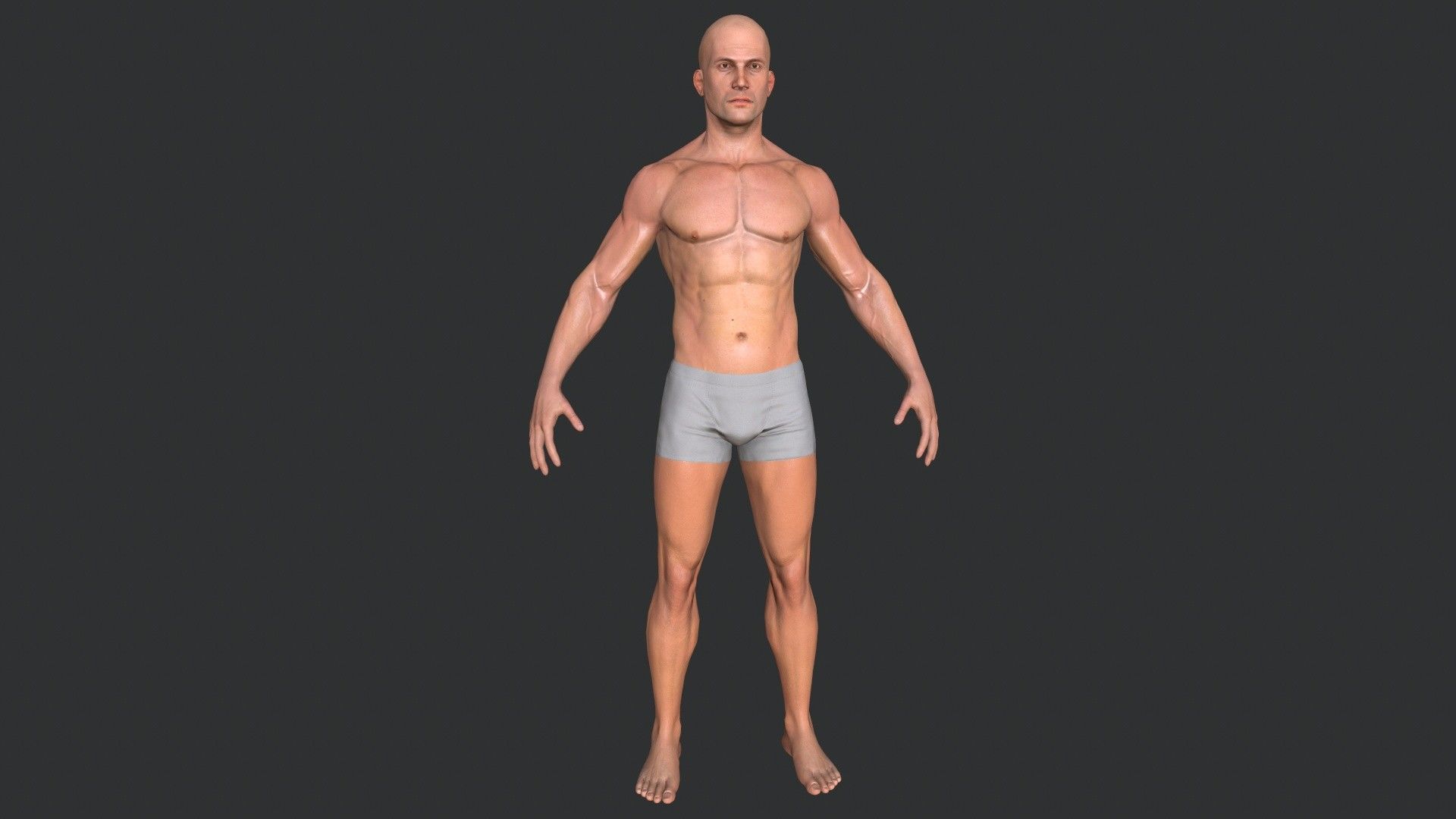 Man Body Low-poly 3D model_12