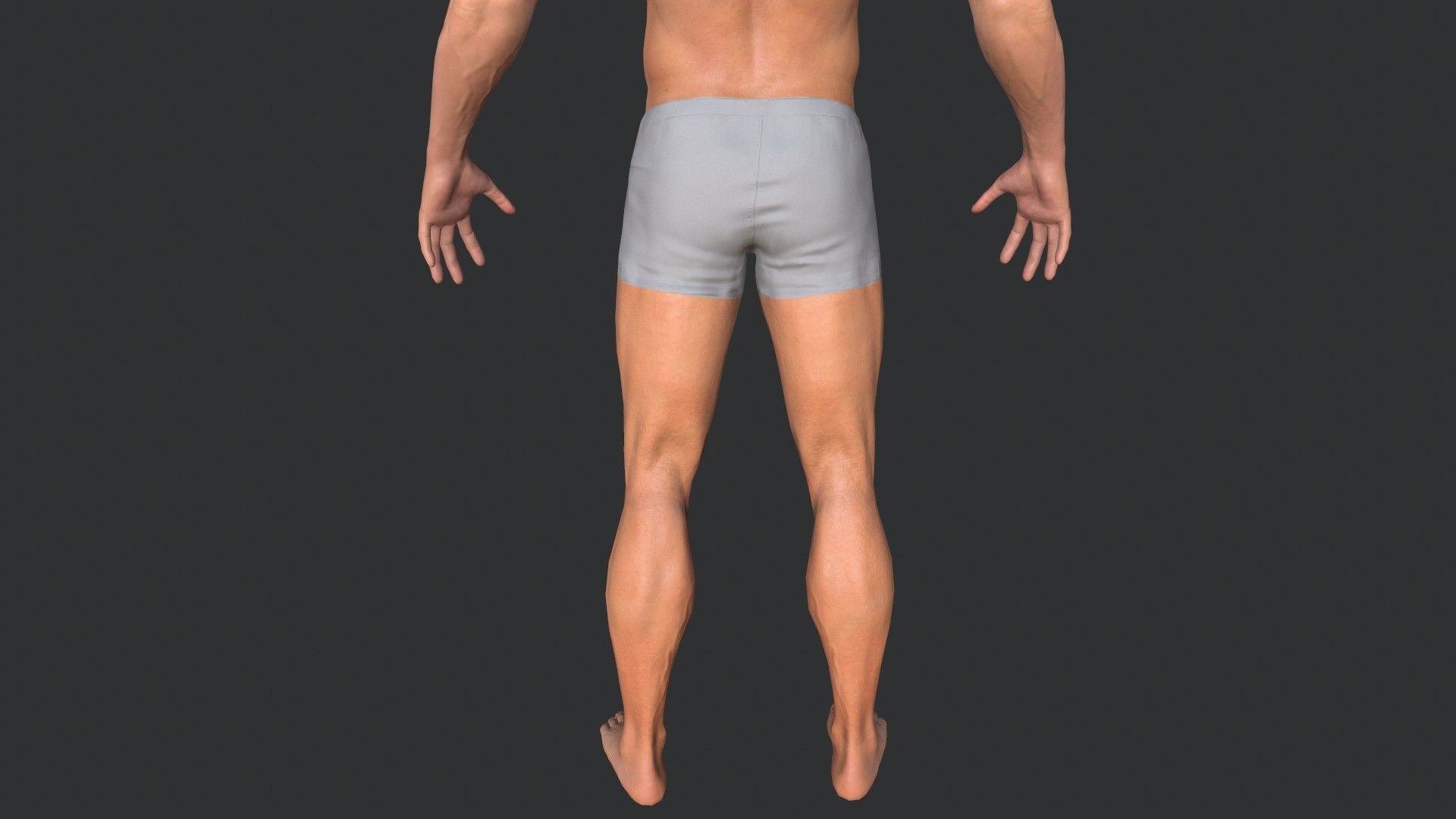 Man Body Low-poly 3D model_8