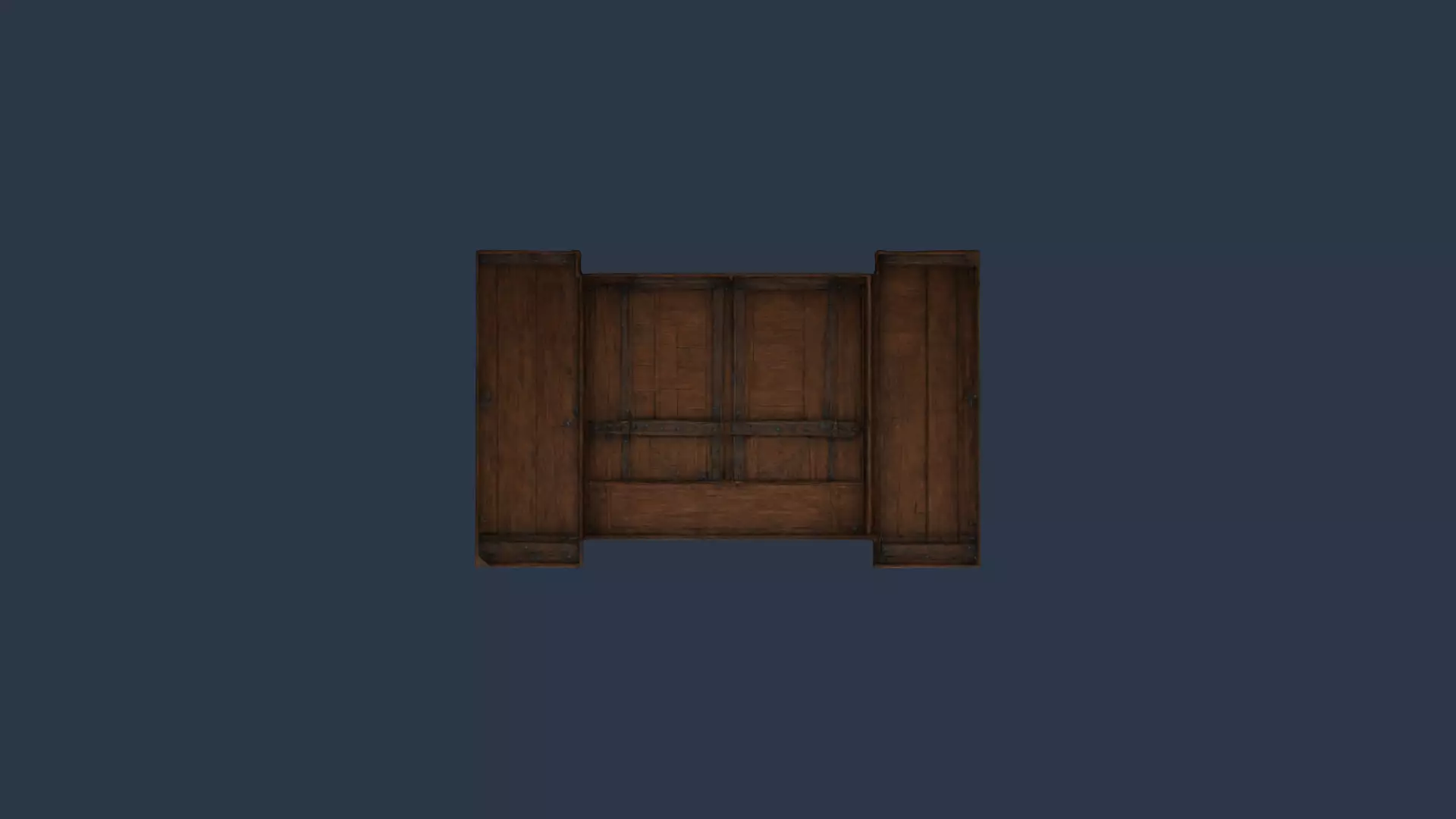 tall wooden closet 3D model_9