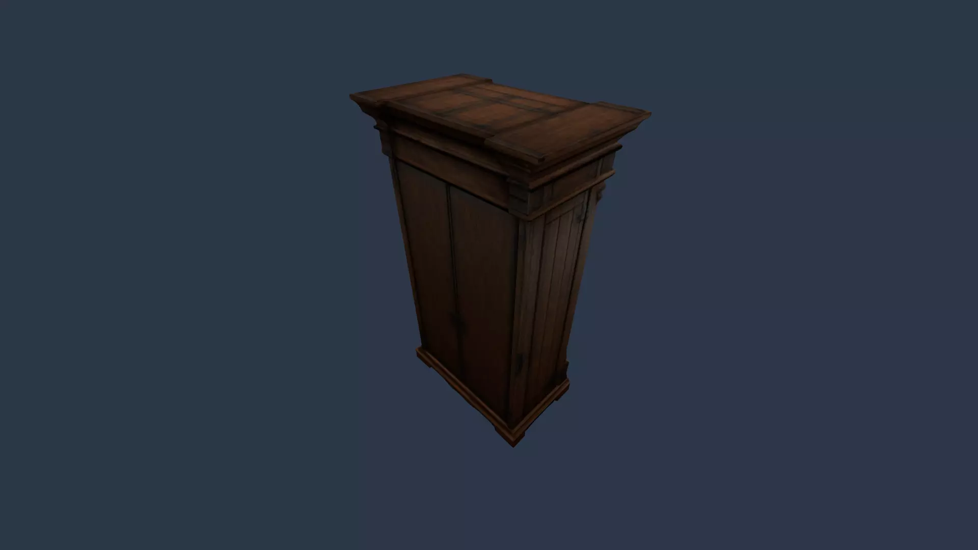 tall wooden closet 3D model_13