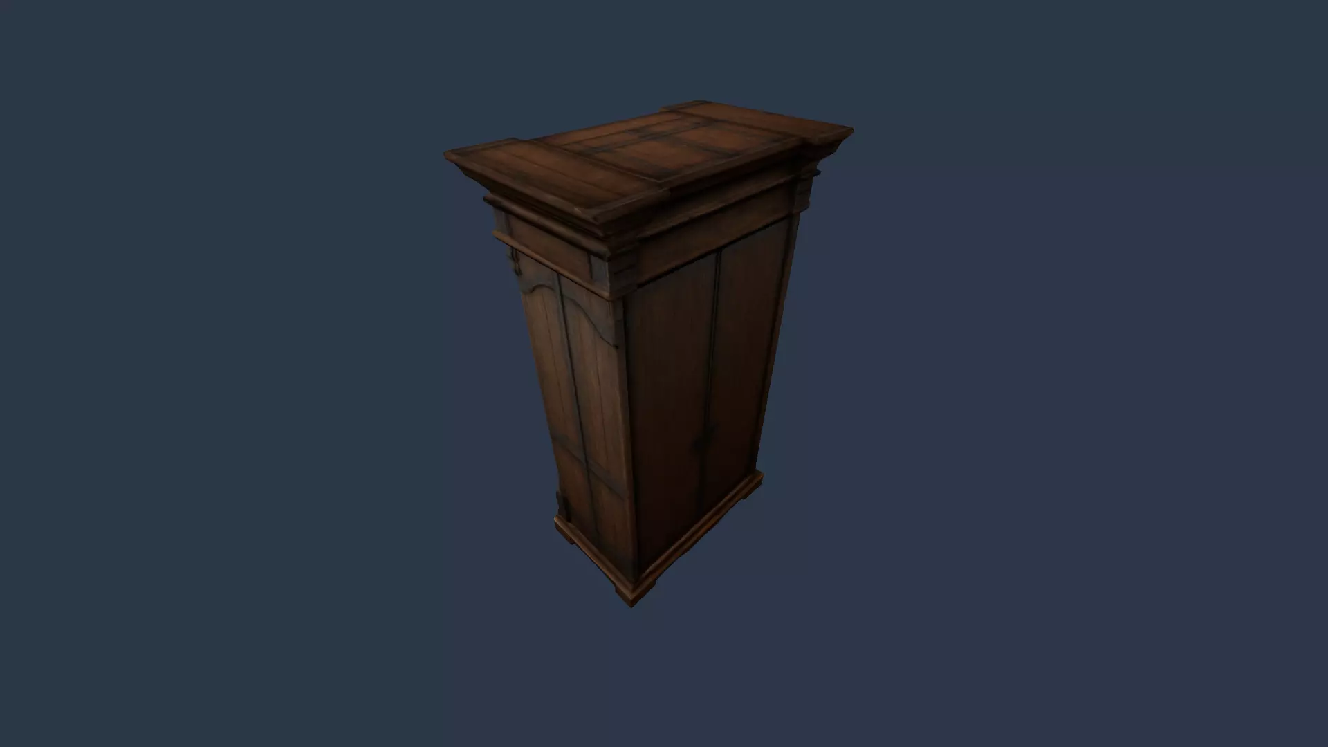 tall wooden closet 3D model_14