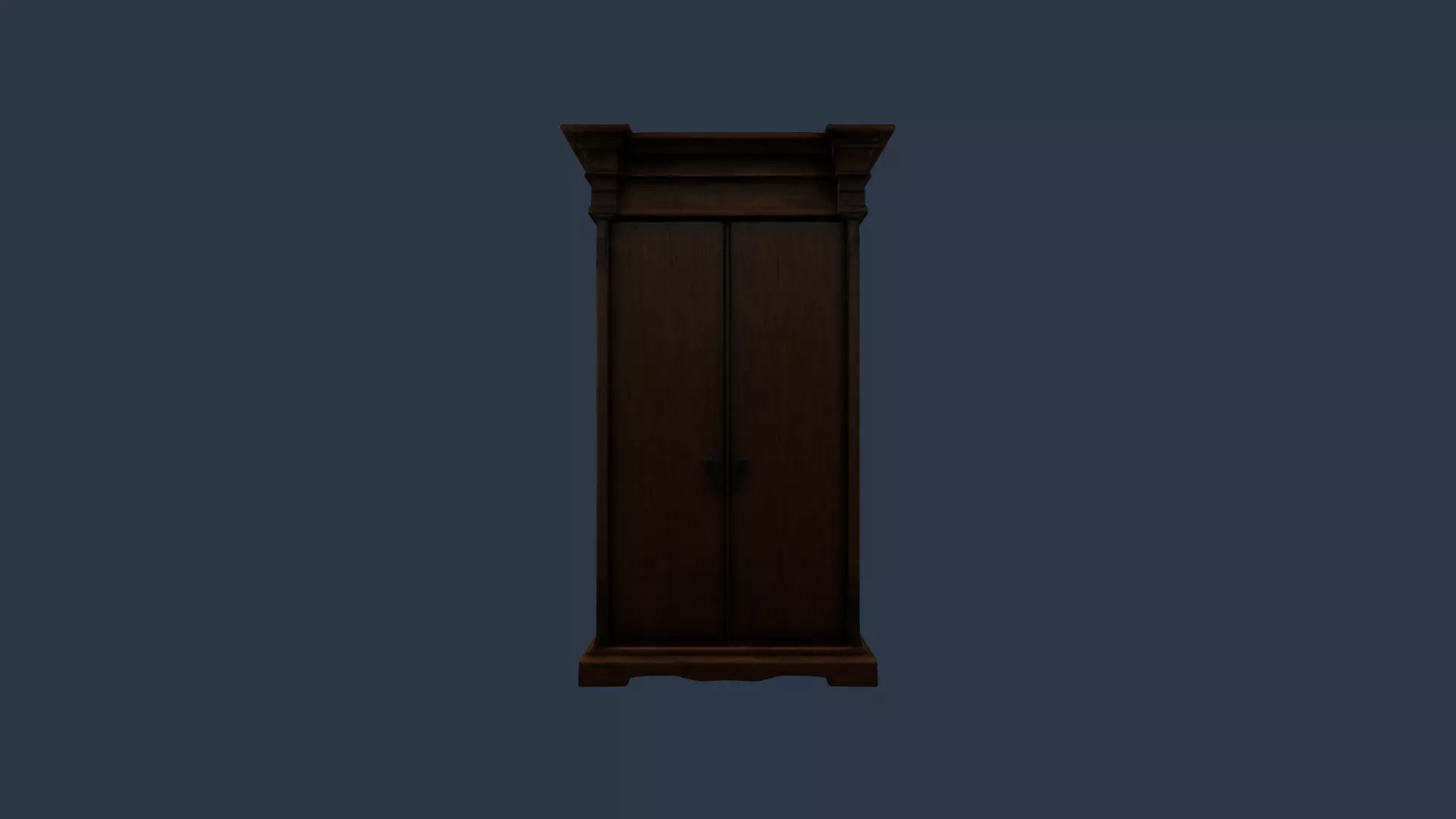tall wooden closet 3D model_5