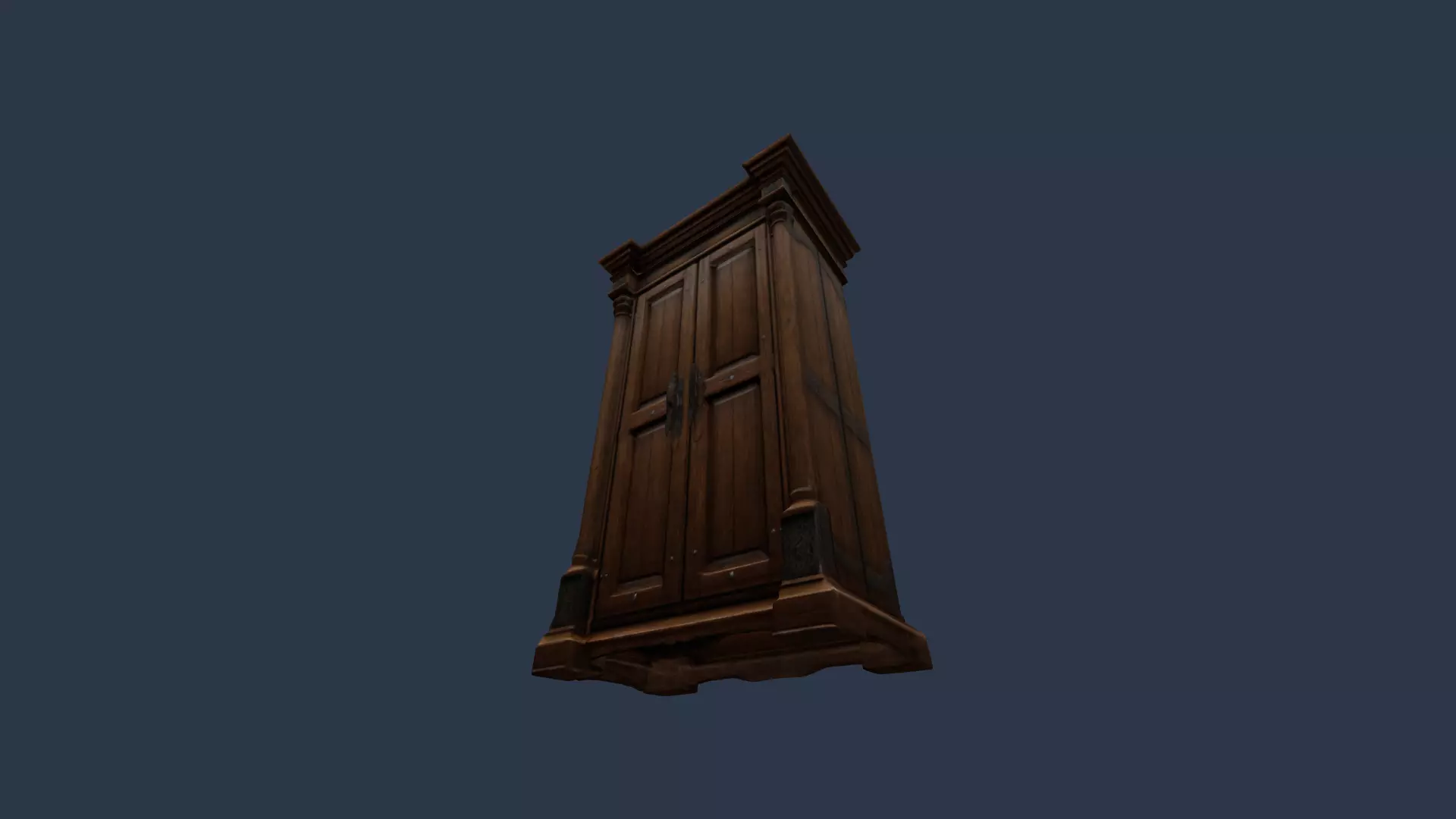 tall wooden closet 3D model_12