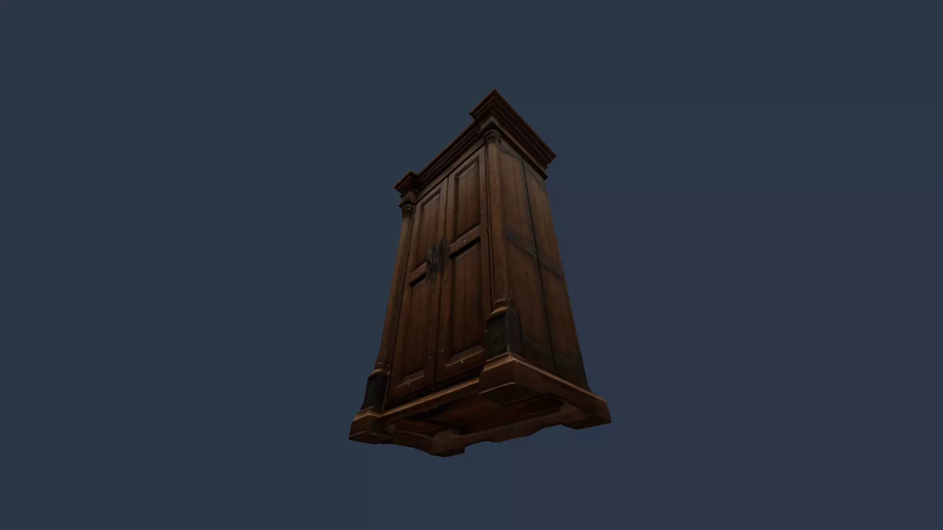 tall wooden closet 3D model_15