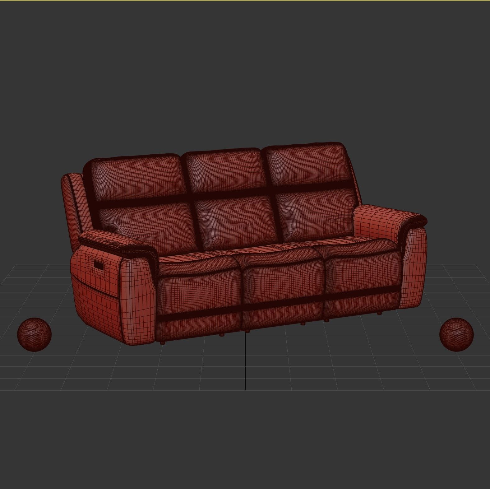 Casual Power Reclining Sofa with Power Headrests 3D model_6