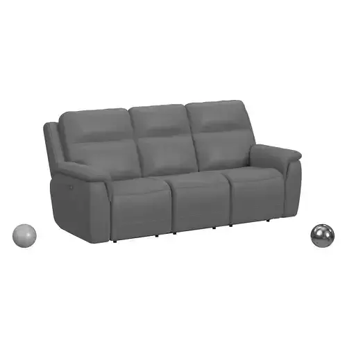 Casual Power Reclining Sofa with Power Headrests 