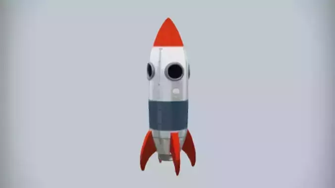 Retro style rocket 