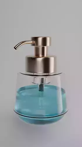 Minimalist Soap Dispenser 3D Model Bathroom Accessory