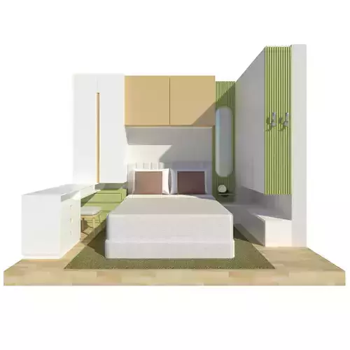 Master Bedroom Furniture Revit Family Parametric