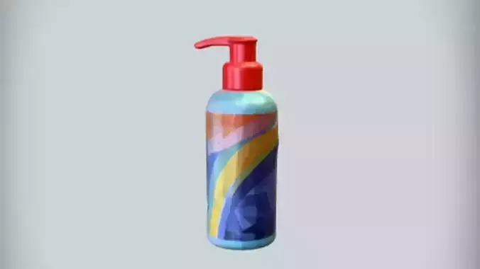 colorful soap dispenser bottle
