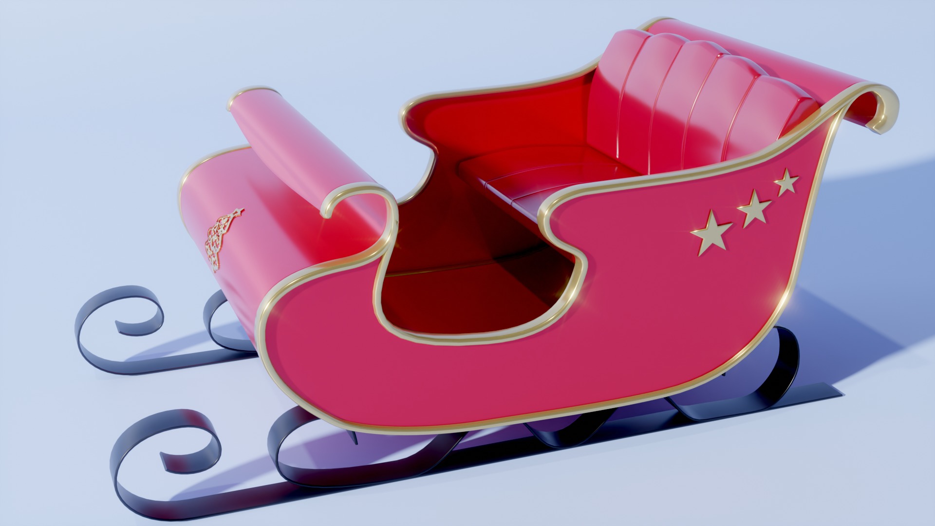 Sleigh 3D model_4