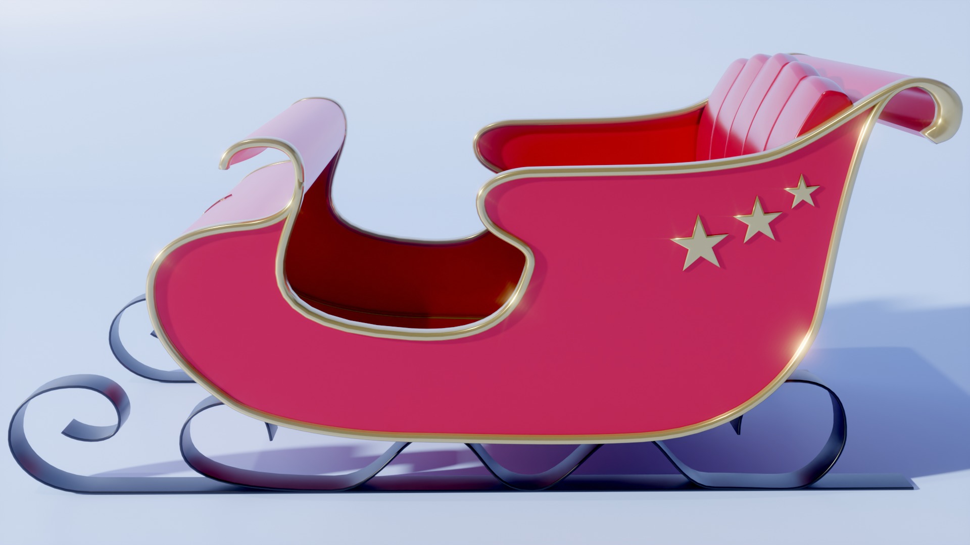 Sleigh 3D model_5
