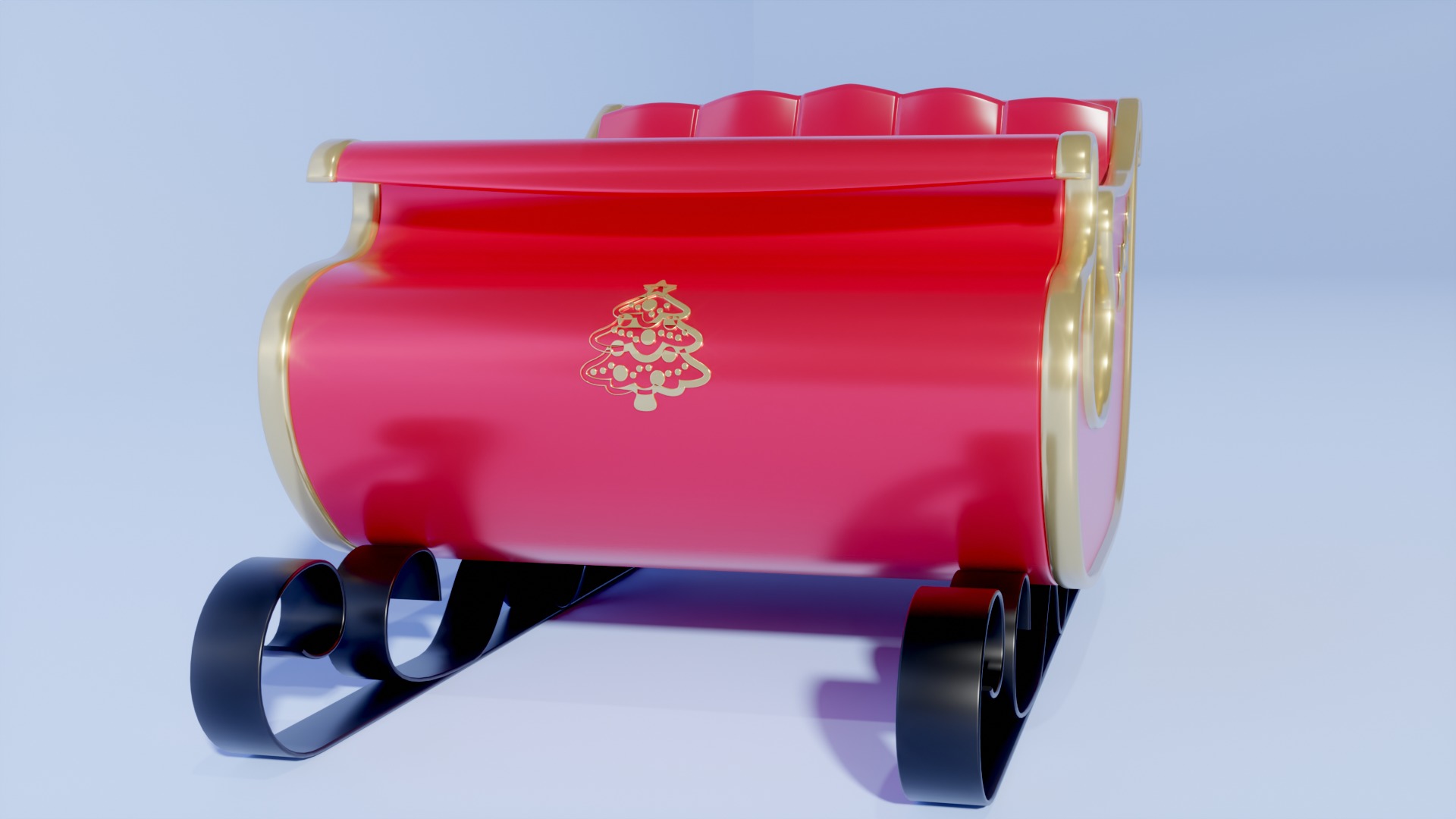 Sleigh 3D model_2