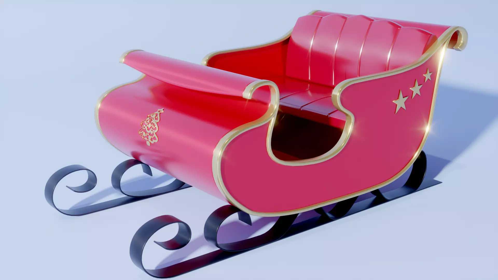 Sleigh 3D model_0