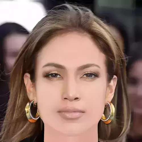 Jennifer Lopez Head - No Hair - Low poly head for game