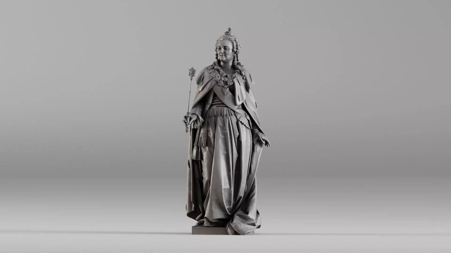 002323 Catherine the Great Catherine II STL Miniature 3D print model