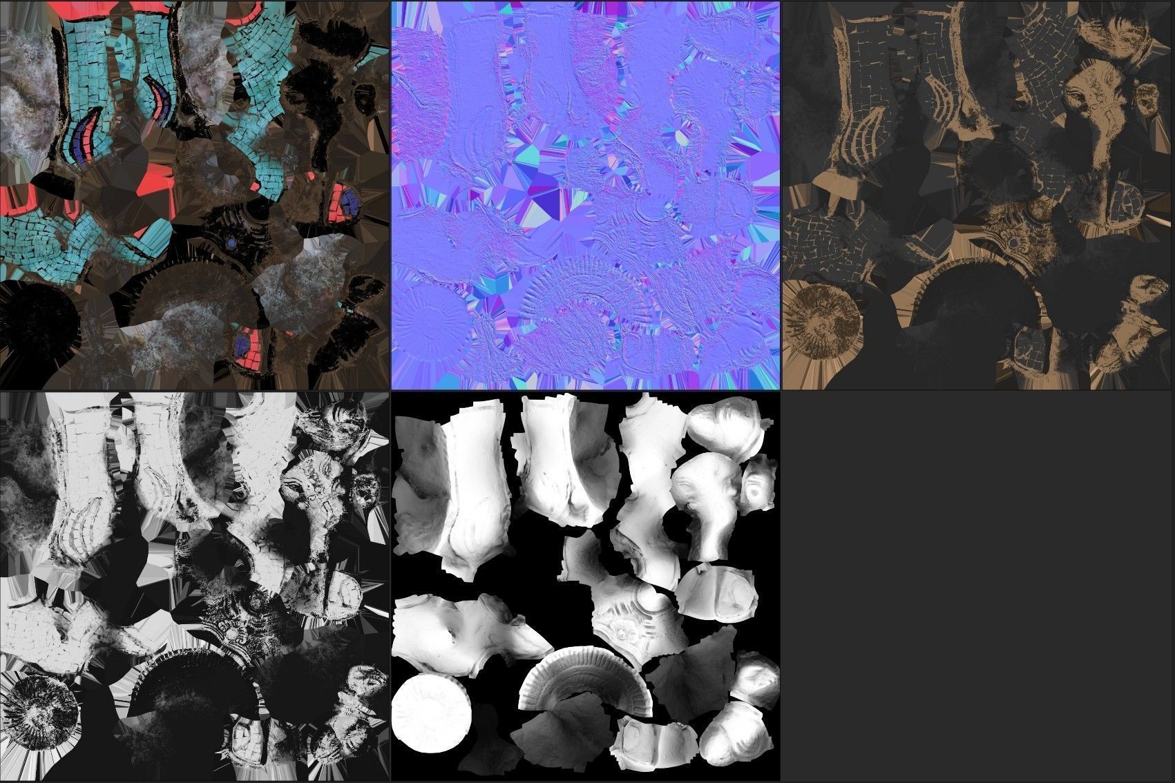 Golden Ganesh Statue 3D model_17