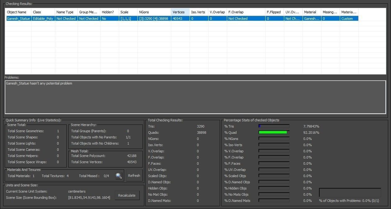Golden Ganesh Statue 3D model_16