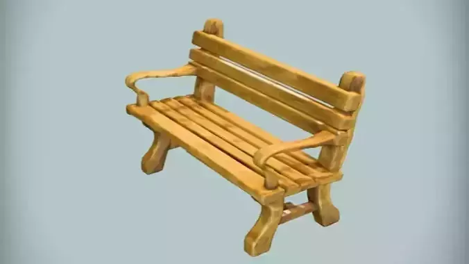 wooden park bench