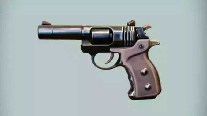 revolver handgun 3D Game Ready Model