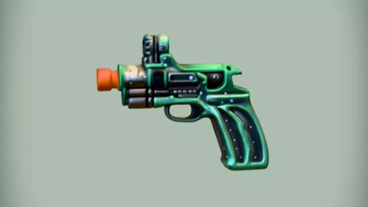 Futuristic toy gun 3D model_0