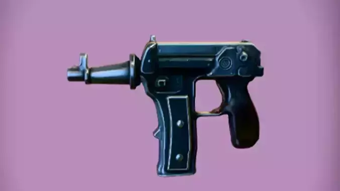 futuristic handgun weapon