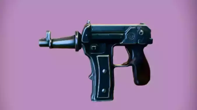 futuristic handgun weapon