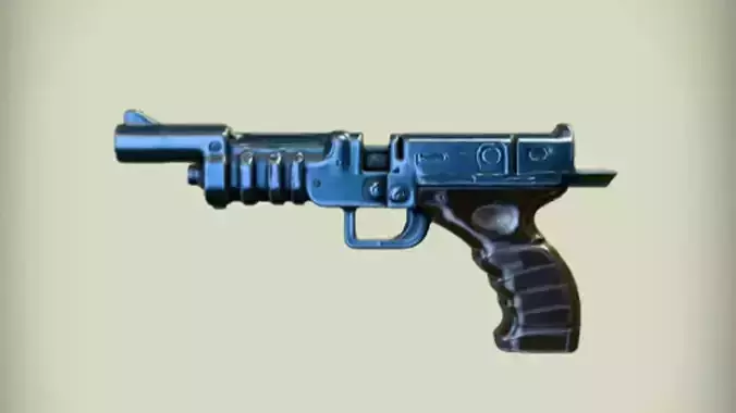 futuristic handgun 3D Game Ready Model