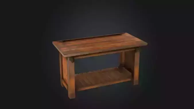 empty rustic farmhouse desk 