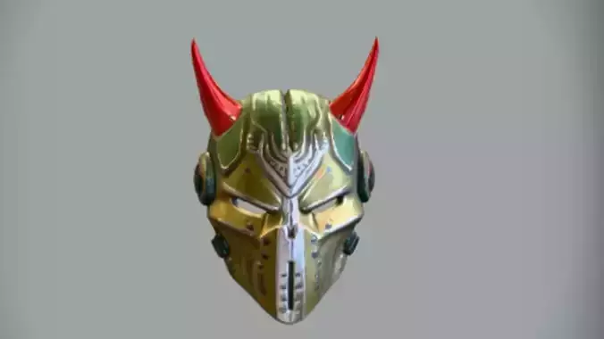 Decorative warrior mask with horns