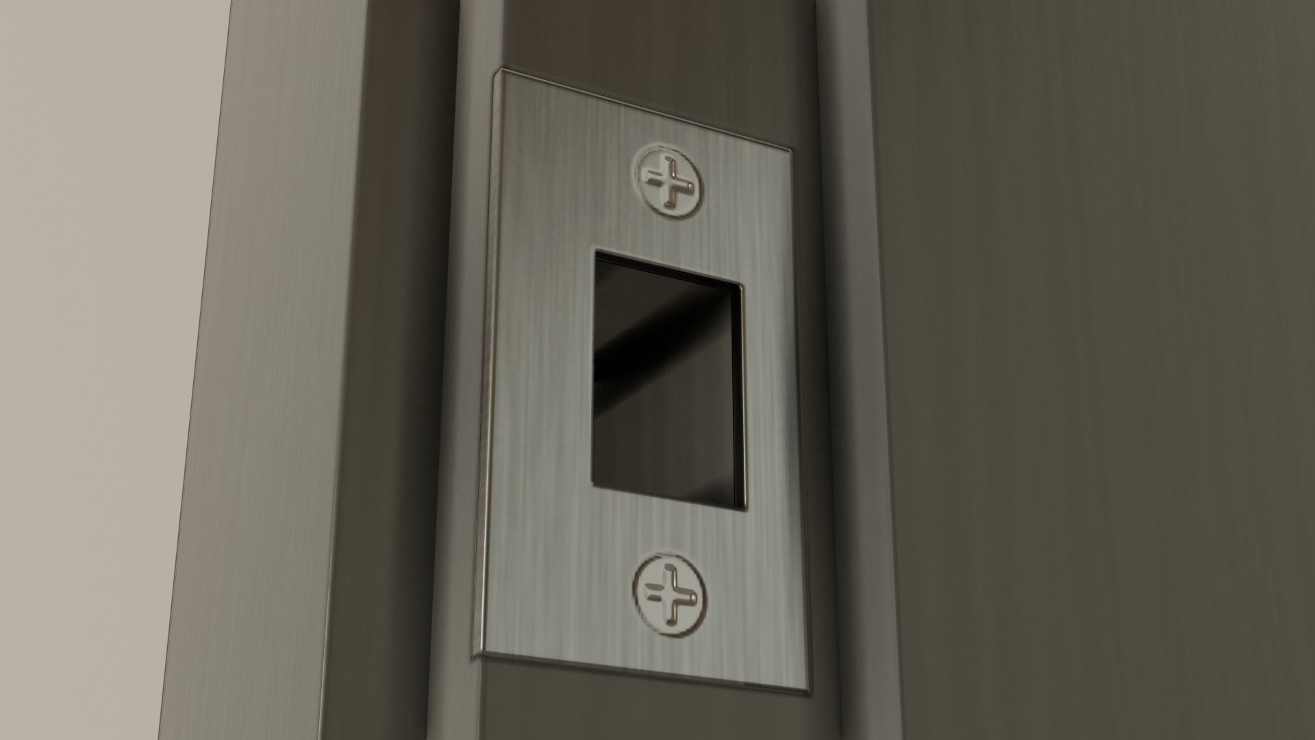 Wooden gray door Free low-poly 3D model_8
